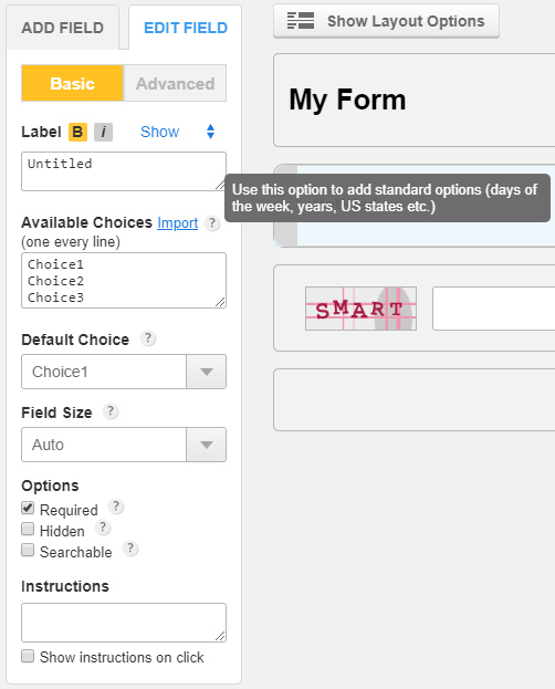 plugin captain form